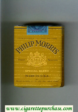 Philip Morris Special Blend brown cigarettes soft box