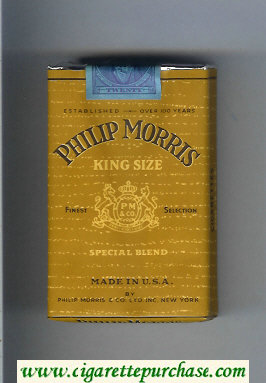 Philip Morris Special Blend brown cigarettes soft box