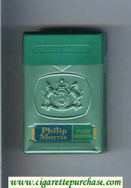 Philip Morris Menthol cigarettes plastic box