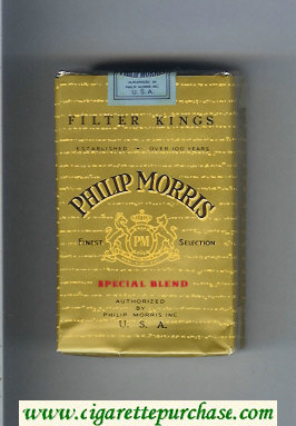 Philip Morris Special Blend gold cigarettes soft box