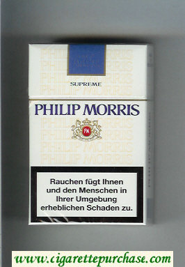 Philip Morris Supreme cigarettes hard box