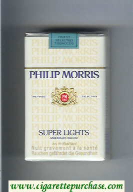 Philip Morris Super Lights American Blend cigarettes soft box