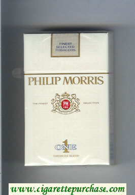 Philip Morris One 1 American Blend cigarettes hard box