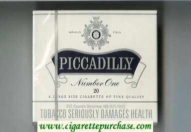 Piccadilly Number One Cigarettes wide flat hard box