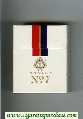 Piccadilly No 7 cigarettes hard box