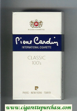 Pierre Cardin Classic 100s cigarettes hard box