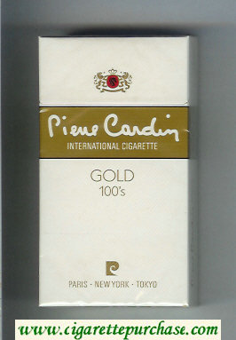 Pierre Cardin Gold 100s cigarettes hard box