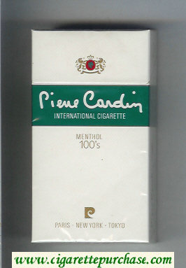 Pierre Cardin Menthol 100s cigarettes hard box