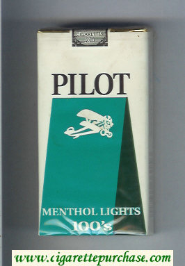 Pilot Menthol Lights 100s cigarettes soft box