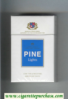 Pine Lights American Taste cigarettes hard box