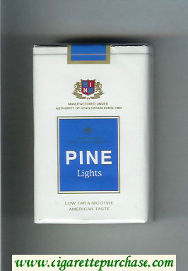 Pine Lights American Taste cigarettes soft box