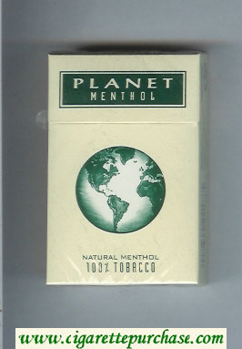Planet Menthol cigarettes hard box