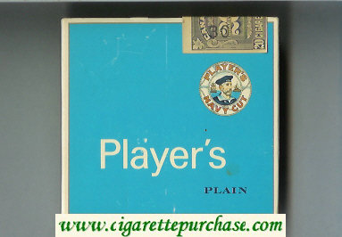 Player's Navy Cut Plain blue cigarettes wide flat hard box