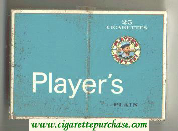 Player's Plain 25 cigarettes wide flat hard box