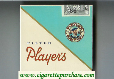 Player's Navy Cut Filter cigarettes wide flat hard box
