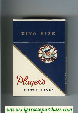 Player's Navy Cut Filter cigarettes blue and white hard box