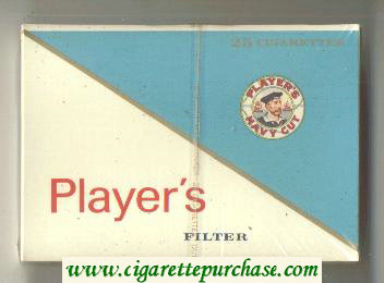 Player's Filter 25 cigarettes wide flat hard box