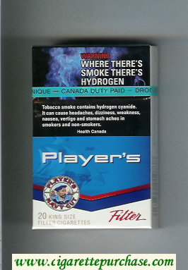 Player's Navy Cut cigarettes blue and white hard box