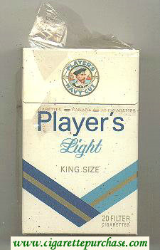 Player's Navy Cut Light cigarettes hard box