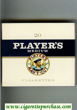 Player's Medium Plain cigarettes hard box