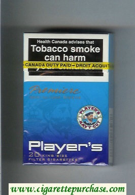 Player's Navy Cut Premiere Smooth blue cigarettes hard box