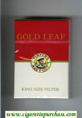 Player's Navy Cut Gold Leaf red and white cigarettes hard box