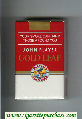 Player's Gold Leaf John Player red and white cigarettes soft box