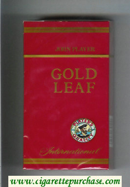 Player's Gold Leaf Quality John Player International 100s red cigarettes hard box