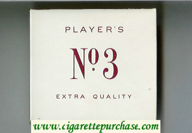 Player's No 3 Extra Quality cigarettes wide flat hard box