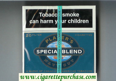 Player's Navy Cut Special Blend blue cigarettes wide flat hard box