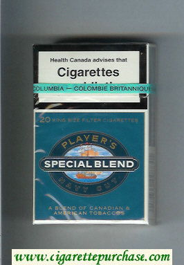 Player's Navy Cut Special Blend blue cigarettes hard box