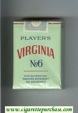 Player's Virginia No 6 cigarettes soft box