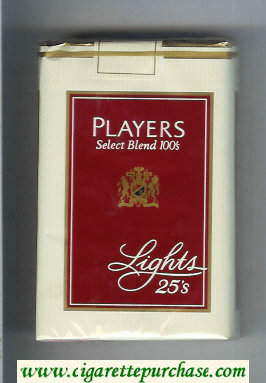 Players Select Blend Lights 100s 25 cigarettes soft box