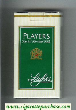 Players Special Menthol Lights 100s cigarettes soft box