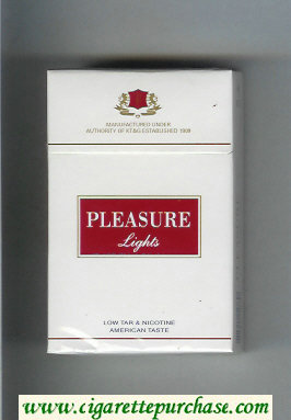 Pleasure Lights cigarettes hard box