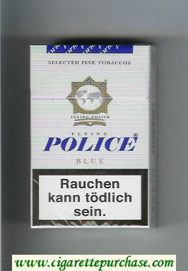 Police Flying Blue cigarettes hard box
