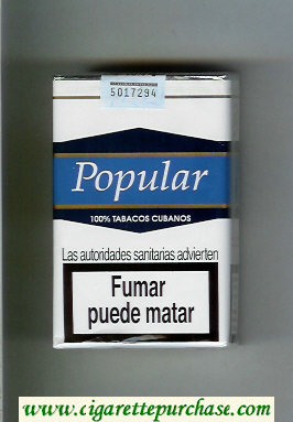 Popular 100 percent Tobacos Cubanos white and blue and black cigarettes soft box