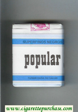 Popular Superfinos Negros white and blue cigarettes soft box