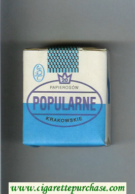 Popularne Krakowskie blue and white cigarettes soft box