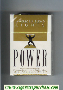 Power American Blend Lights cigarettes hard box