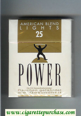 Power American Blend Lights 25 cigarettes hard box