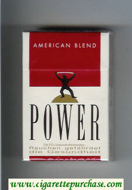 Power American Blend cigarettes hard box