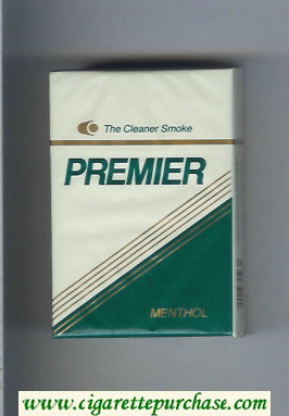 Premier Menthol cigarettes hard box