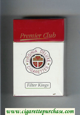 Premier Club Virginia Deluxe Cigarettes hard box