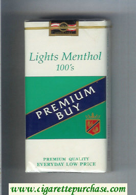 Premium Buy Lights Menthol 100s cigarettes soft box