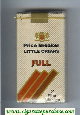 Price Breaker Little Cigars Full 100s cigarettes soft box