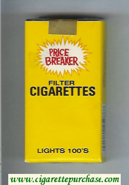 Price Breaker Cigarettes Lights 100s cigarettes soft box