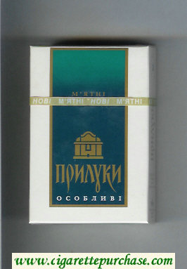 Priluki Osoblivi Myatni cigarettes hard box