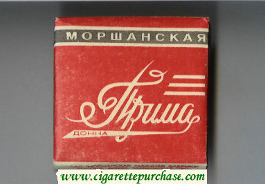 Prima Morshanskaya Donna red cigarettes wide flat hard box