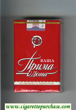 Prima Vasha Dona red cigarettes soft box